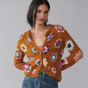 TACH/Anthropologie Handmade Crochet sweater